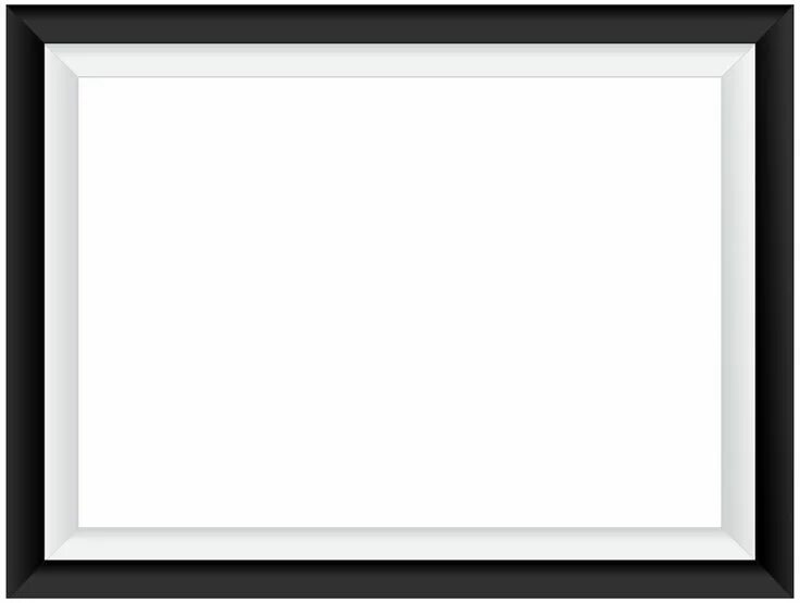 Простые рамки для фото онлайн Black White Border Frame Transparent PNG Image Gallery Yopriceville - High-Quali