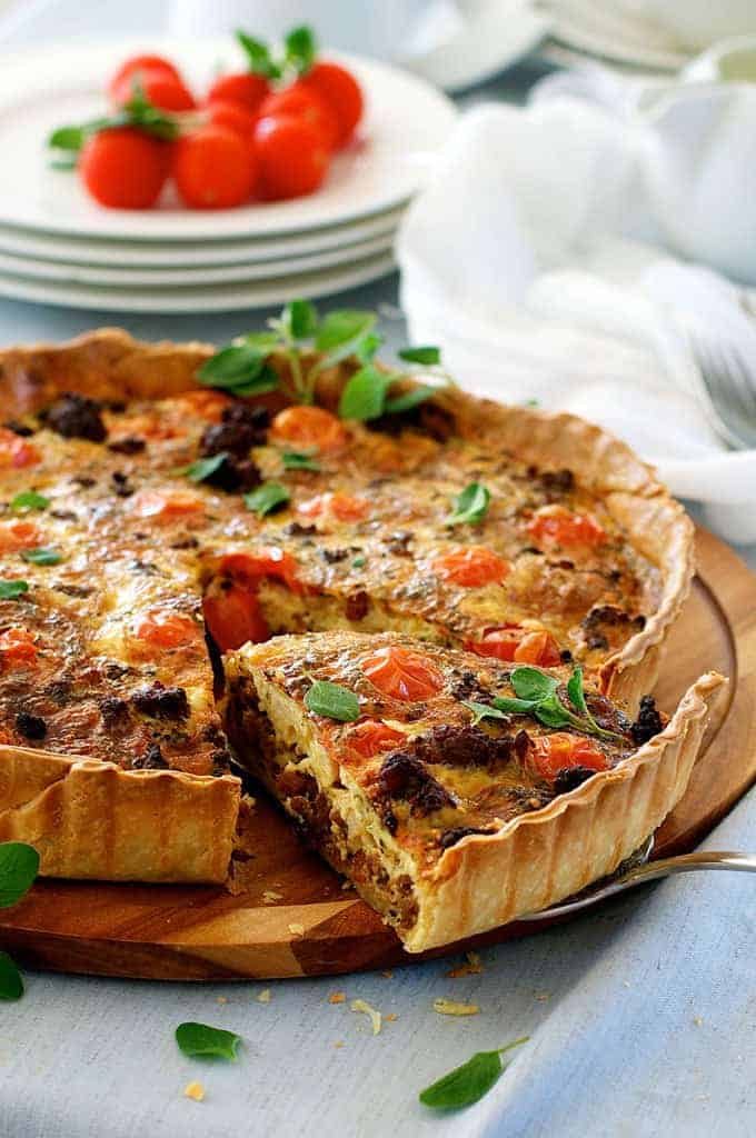 Простые рецепты итальянской кухни с фото Italian Sausage Quiche - RecipeTin Eats