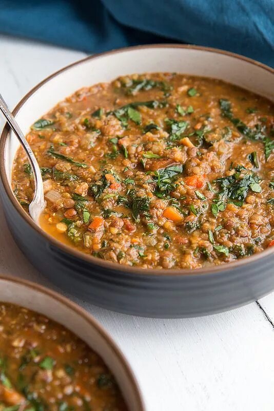 Простые рецепты из чечевицы с фото Easy Lentil Soup with Kale and Bacon - Will Cook For Friends Recipe Lentil soup 