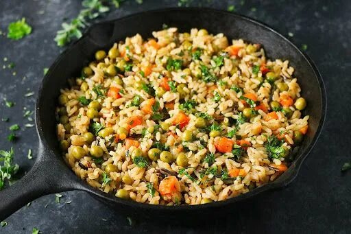 Простые рецепты с рисом с фото Rice Medley with Peas, Carrots & Chimichurri Recipe Yummly