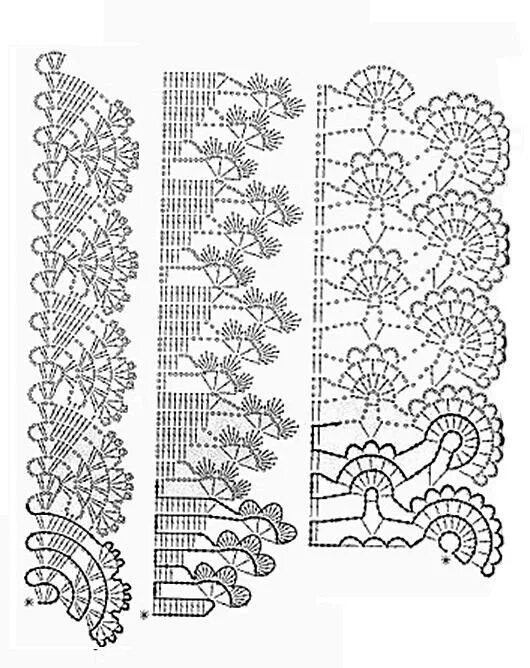 Простые схемы кружева для начинающих крючком Вязание крючком Схемы вязаных крючком обрамлений, Вязаный крючком кружевная окан