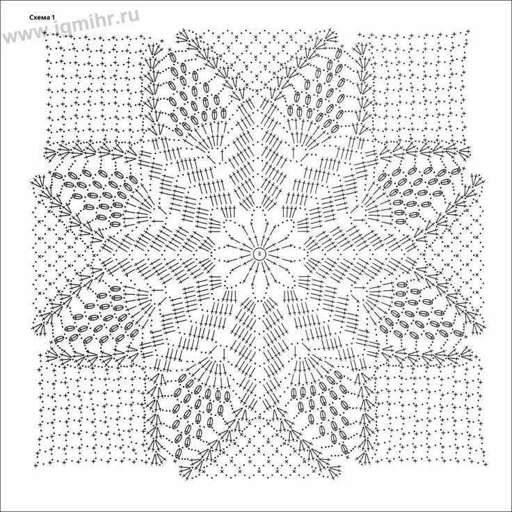 Простые схемы квадратных салфеток крючком Мобильный LiveInternet *МОТИВЫ КРЮЧКОМ* candra - Дневник candra Узоры для кружев