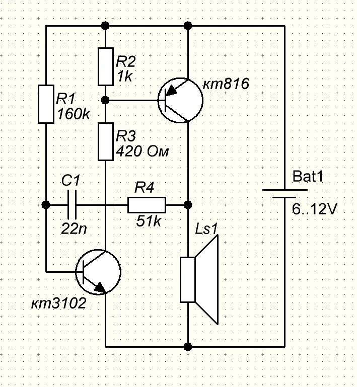 Простые схемы самоделок Умощнить "пищалку" на двух транзисторах - Песочница (Q&A) - Форум по радиоэлектр