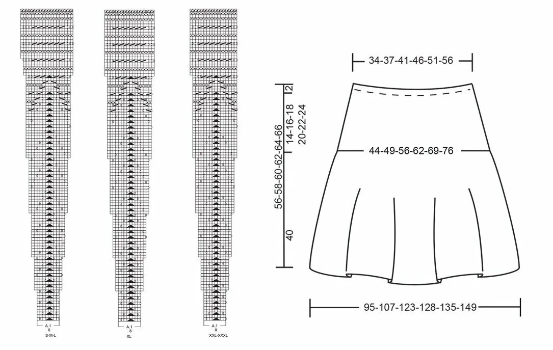 Простые схемы юбок спицами Юбки спицами. Схемы и описание. Блог про вязание и рукоделие Дзен