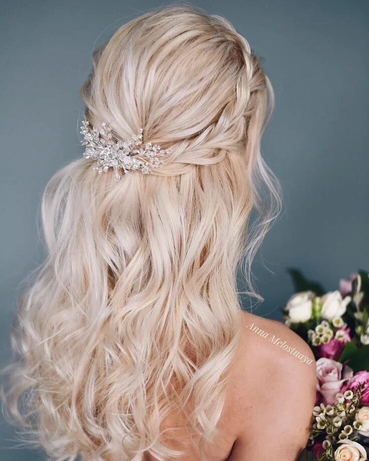 Простые свадебные прически на длинные волосы Pin de vicky en Wedding Peinados de novia, Peinados boda, Maquillaje de boda par