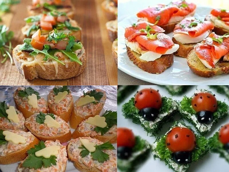 Простые вкусные бутерброды фото Праздничные бутерброды рецепты с фото рецепт