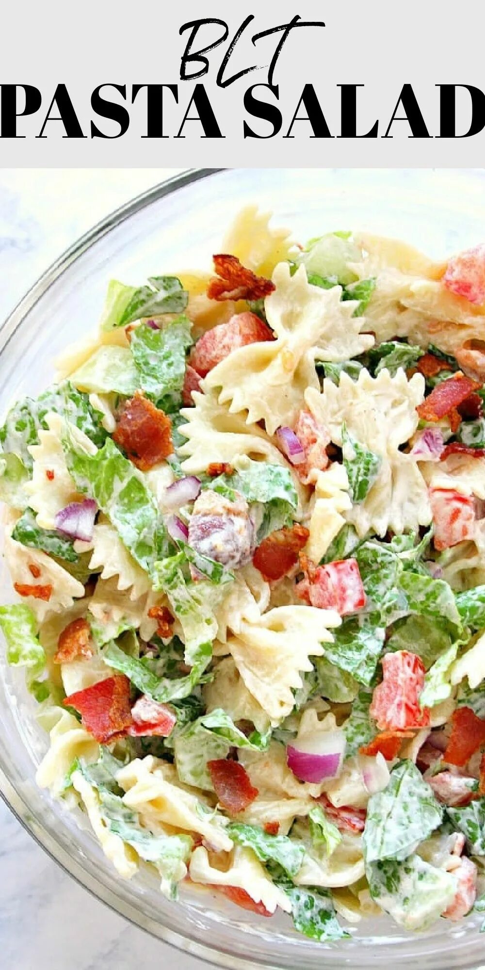 Простые вкусные салатики фото BLT Pasta Salad - Crunchy Creamy Sweet Summer pasta salad recipes, Easy pasta sa