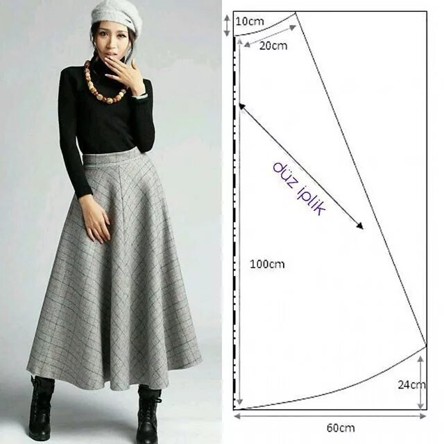 Простые выкройки длинных юбок NEBİHAN AKÇA: Tasarım Modellere Kalıp Önerileri Skirt patterns sewing, Fashion s