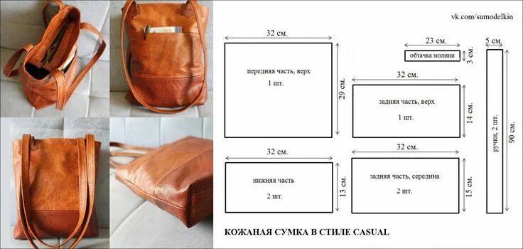 Простые выкройки сумок для начинающих Patrón de cuero, Modelos de carteras, Patrones