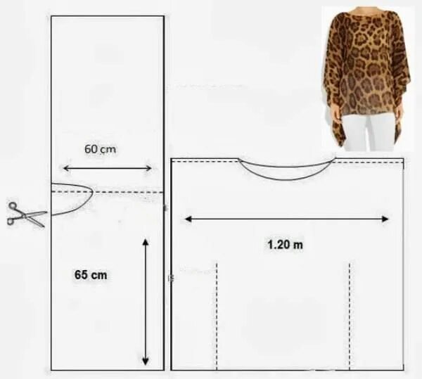 Простые выкройки своими руками 26 простых выкроек летних туник, топов и накидок - Отлично! Школа моды, декора и