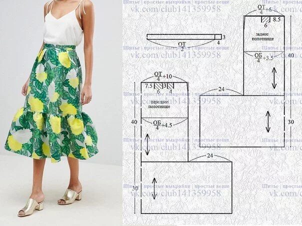 Простые юбки без выкройки сшить Шитье простые выкройки в 2023 г Узоры для юбки, Схема для шитья юбки, Платье шве