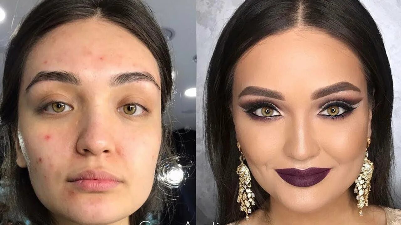 Процедура макияжа مكياج قبل وبعد جنووون) SHOCKING Makeup Transformations by Goar Avetisyan - YouTu