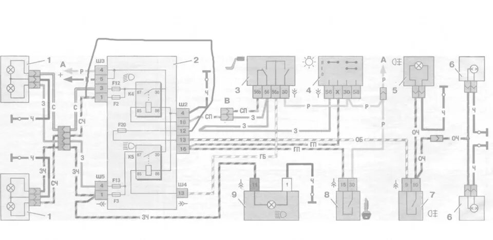 Противотуманные фары ваз 2112 схема Контроллер управления освещением и задние противотуманки - заставляем дружить - 