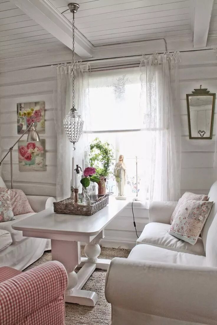 Прованс интерьер дома своими руками 32 Shabby Chic Living Room Decor Ideas for a Comfy and Gorgeous Interior Chic li