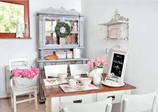 Прованс стиль в интерьере своими руками Prowansja od kuchni Provence kitchen, Shabby chic style, Dining