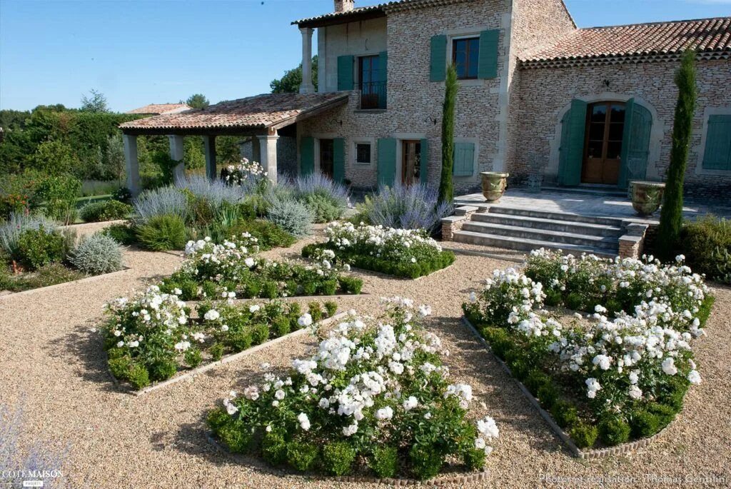 Прованс в ландшафтном дизайне Монохромные цветники Jardin méditerranéen, Paysagiste, Jardin provencal