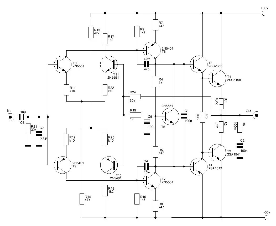 Проверенная схема усилителя Мощный УМЗЧ на транзисторах (Ланзар) - Страница 306 - Усилитель мощности Ланзар 