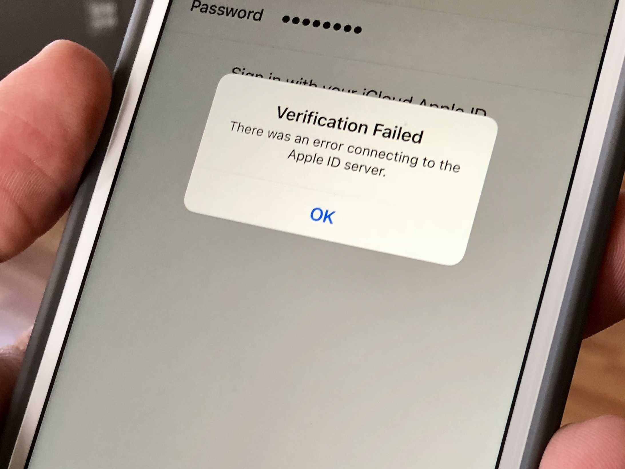 Проверка apple id ошибка подключения Apple id не действителен или поддерживается что делать фото - Сервис Левша