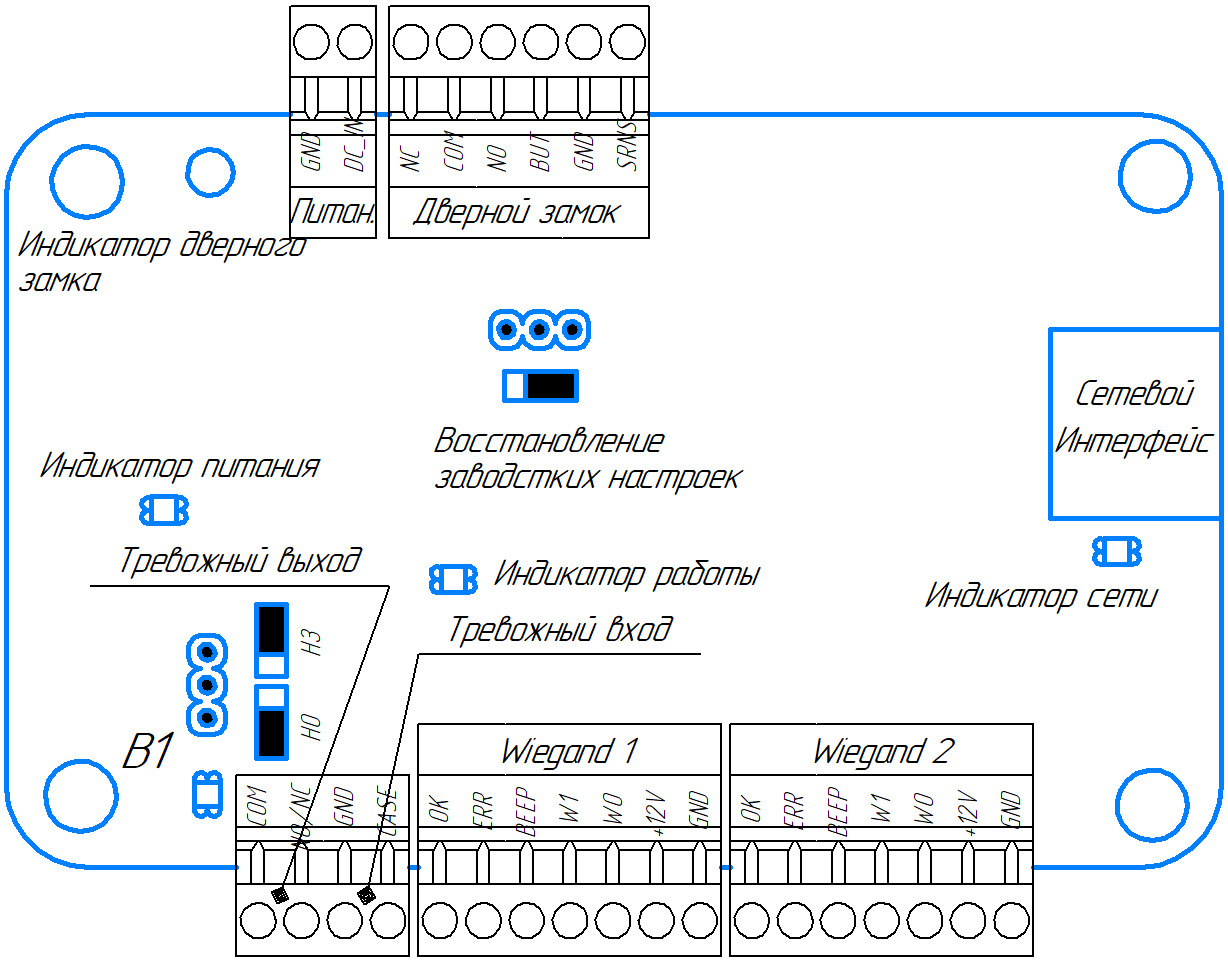 Проверьте подключение d1 сч 1 эра 500 Контроллер доступа СКУД HikVision DS-K2801 - ControlGate