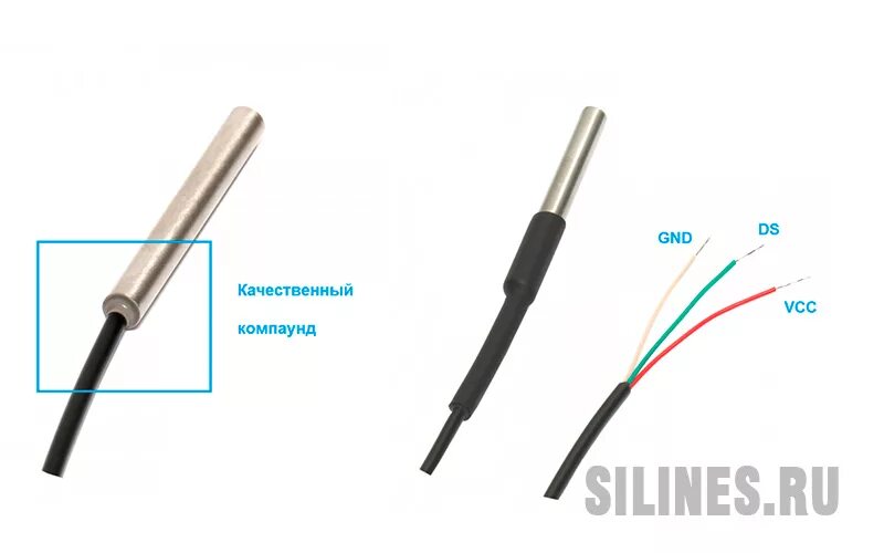 Провод для подключения датчиков температуры DS18B20 описание и возможности датчика температуры Фото и характеристики
