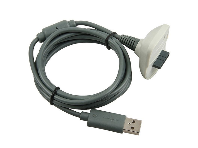 Провод для подключения геймпада к пк 2 in 1 Wireless Controller Play and USB Charging Cables for Xbox 360 Wireless Ga