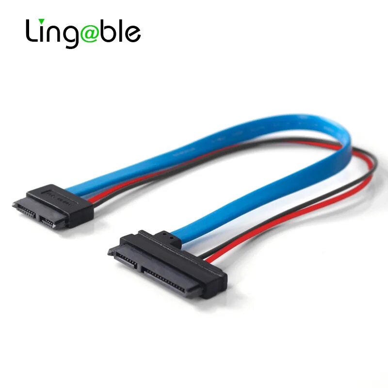 Провод для подключения hdd к материнской плате Lingable Sata Adapter Cable Serial Ata 22pin 7+15 Female To Slimline Sata 13pin 