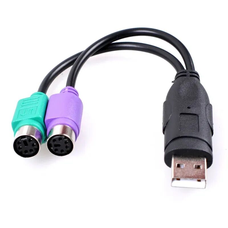 Провод для подключения клавиатуры USB-адаптер PS2, USB штекер-штекер PS/2 гнездо, разветвитель мыши, клавиатуры PS