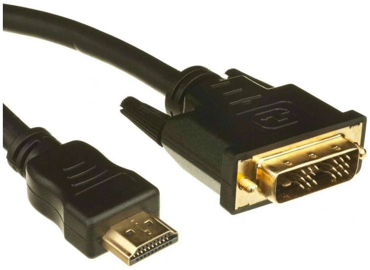 Провод для подключения монитора Кабель HDMI-DVI Cablexpert CC-HDMI-DVI-7.5MC, 19M/19M, 7.5м, single link, черный