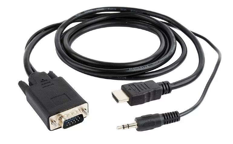 Провод для подключения монитора к розетке Купить Кабель-переходник CABLEXPERT A-HDMI-VGA-03-10M Кабель соединительный HDMI