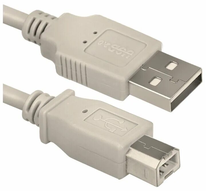 Провод для подключения принтера к компьютеру Кабель USB A(m) USB B(m) 1.8м серый - купить в интернет-магазине по низкой цене 