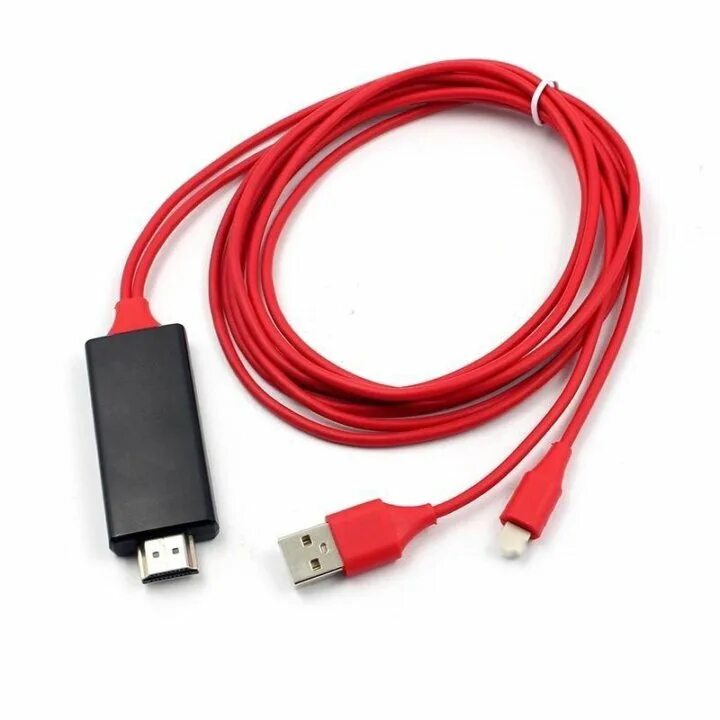 Провод для подключения телефона к компьютеру Кабель HDMI Lightning для Айфона - купить в Новосибирске, цена 850 руб., продано