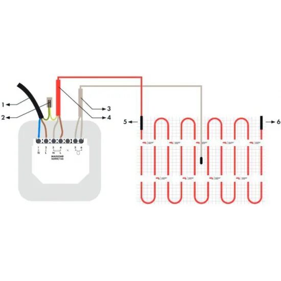 Провод для подключения теплого пола Нагревательный мат Квадрат тепла СТН КМ-1050-7,0 00-00002326 - купить по низкой 