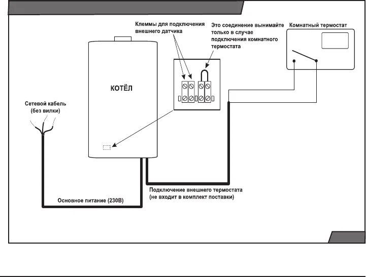 Провод для подключения термостата к котлу Схема подключения терморегулятора к котлу