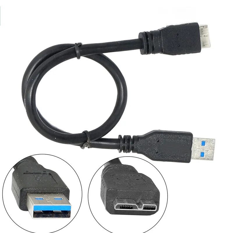 Провод для подключения внешнего жесткого диска Купить Высокое качество USB 3,0 Тип мужчина к Micro B Мужской кабель для передач