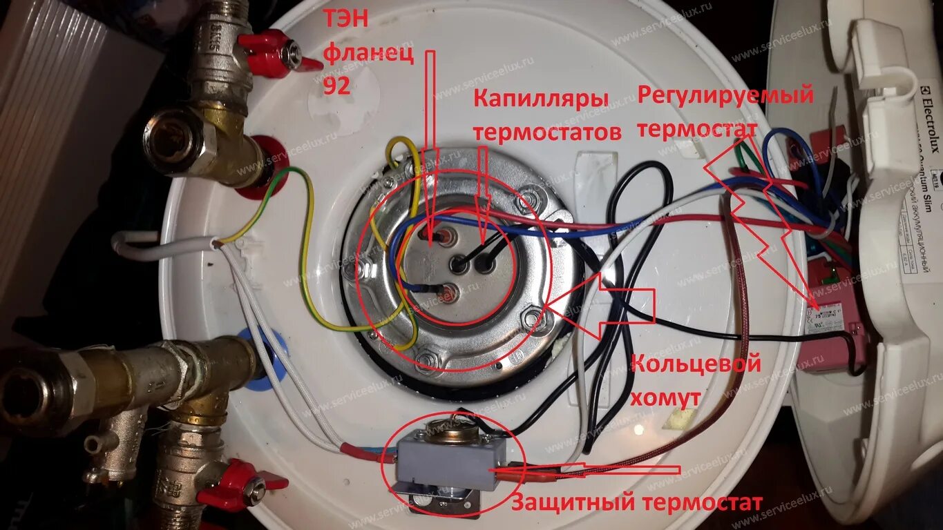 Провод для подключения водонагревателя Устройство и ремонт электрических накопительных водонагревателей Electrolux