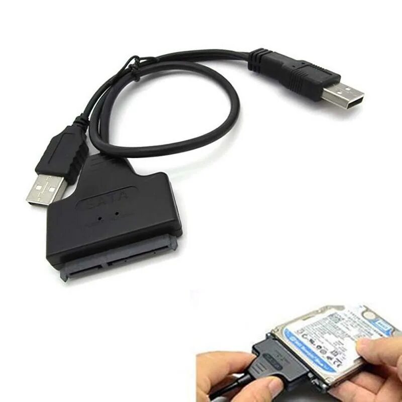 Провод для подключения жесткого диска через usb Usb 2 .0 To Sata Serial Ata Adapter Cable For 2 .5 "Hdd Ssd Laptop Hard Drive ку