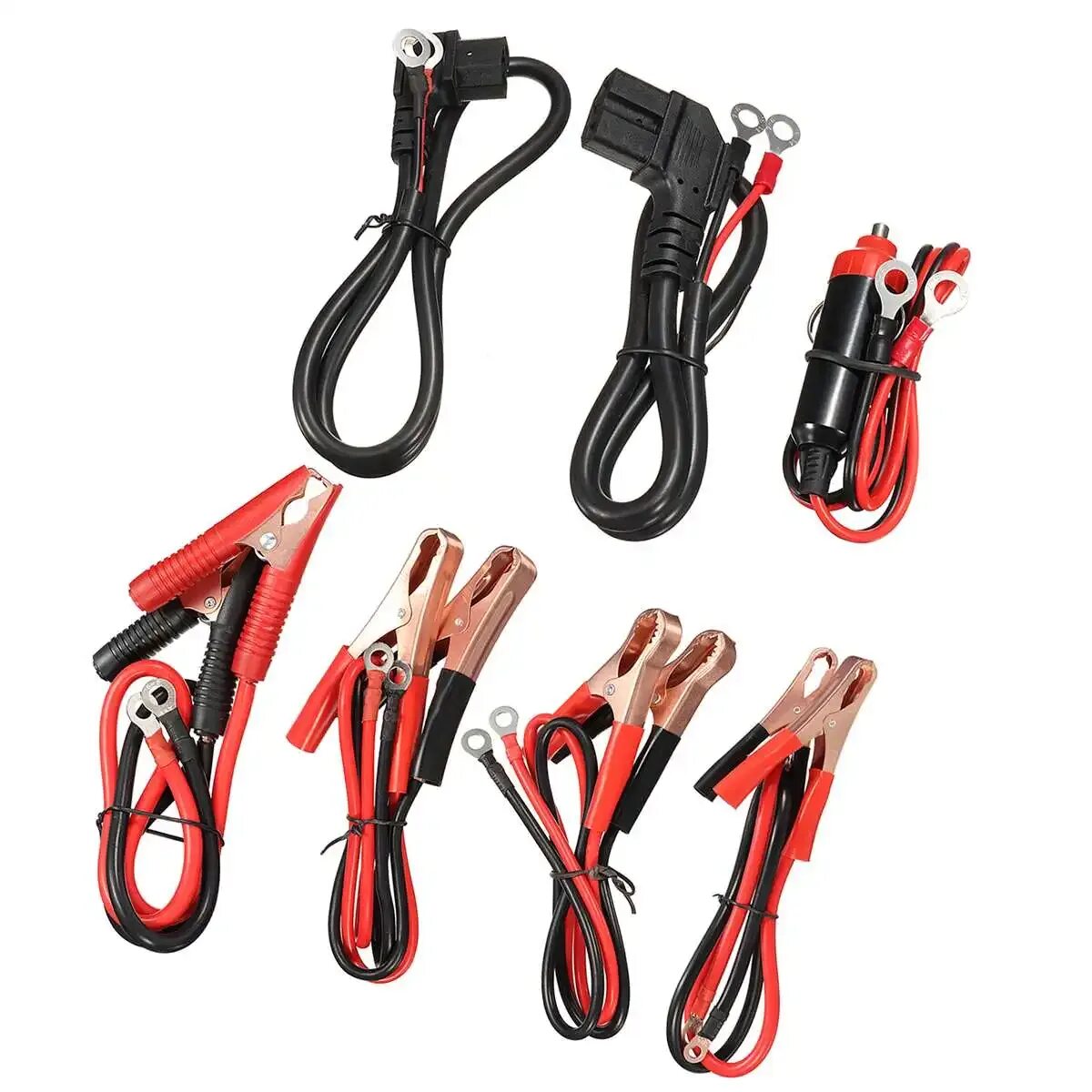 Провод с крокодилами для подключения к акб 40A 50A 60A 100A Red + Black 40-70mm Crocodile Car Caravan Van Battery Test Lead