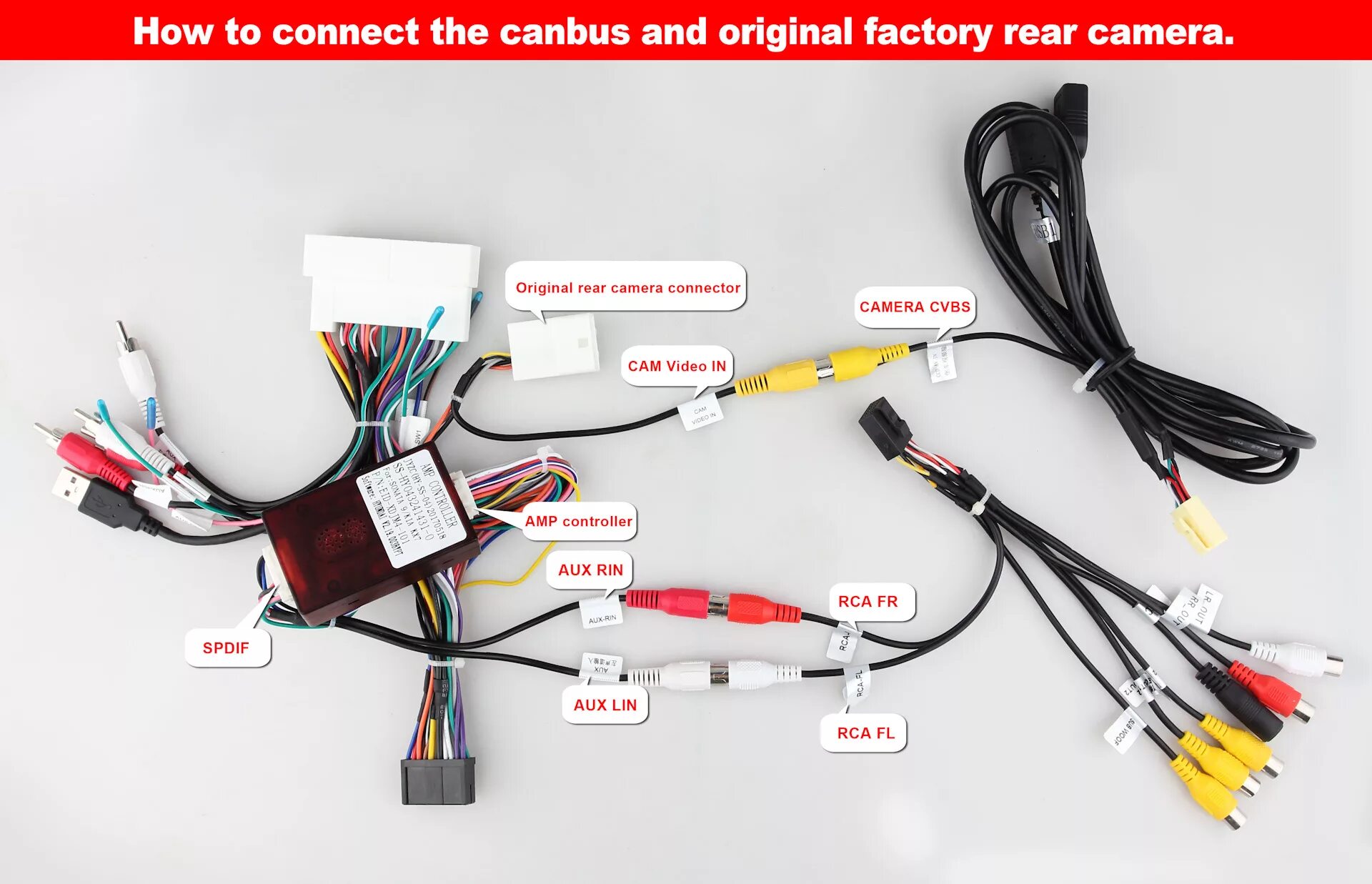 Провода для подключения canbus ГУ 10" Asottu CIX 251060 PX30 2/32GB - Hyundai Creta (1G), 2 л, 2019 года автозв