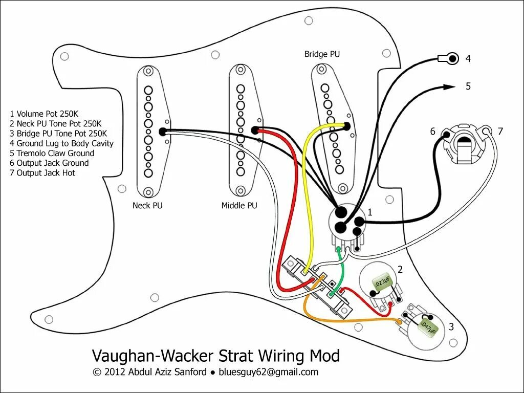 Провода для подключения электрогитары Guitar Wiring Diagrams 3 Pickups Fender American Standard And Fender stratocaste