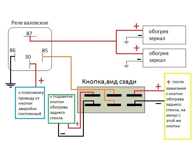 Провода для подключения обогрева зеркал Не работает обогрев заднего стекла, зеркал заднего вида, сидений, причины