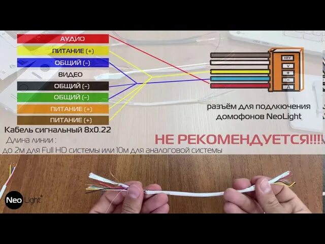 Провода домофона по цветам как подключить Домофонный кабель - Roleton.ru