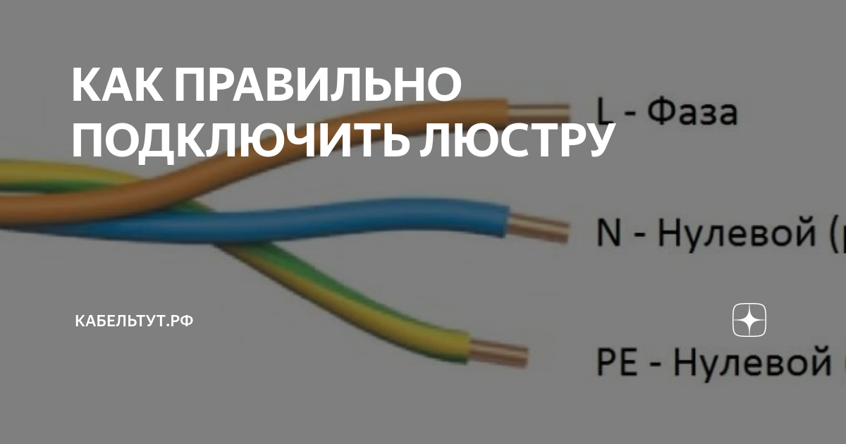 Провода фаза ноль как подключить КАК ПРАВИЛЬНО ПОДКЛЮЧИТЬ ЛЮСТРУ КабельТУТ.рф Дзен