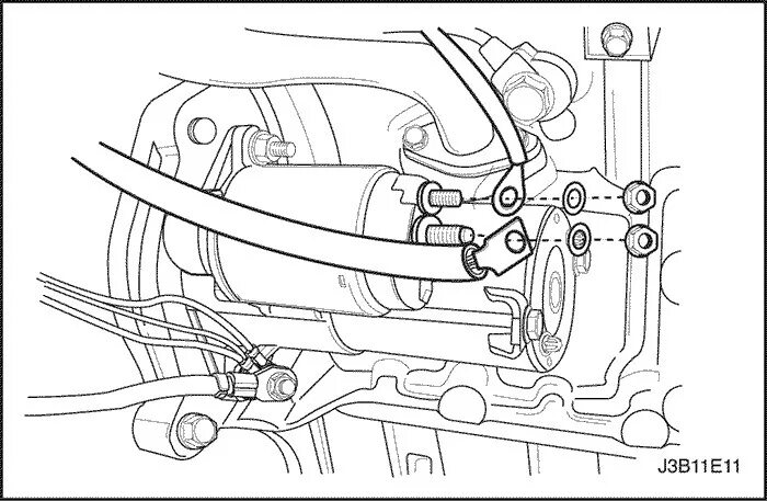 Провода как подключен стартер шевроле авео Замена бендекса стартера. - Chevrolet Lacetti 5D, 1,4 л, 2008 года своими руками