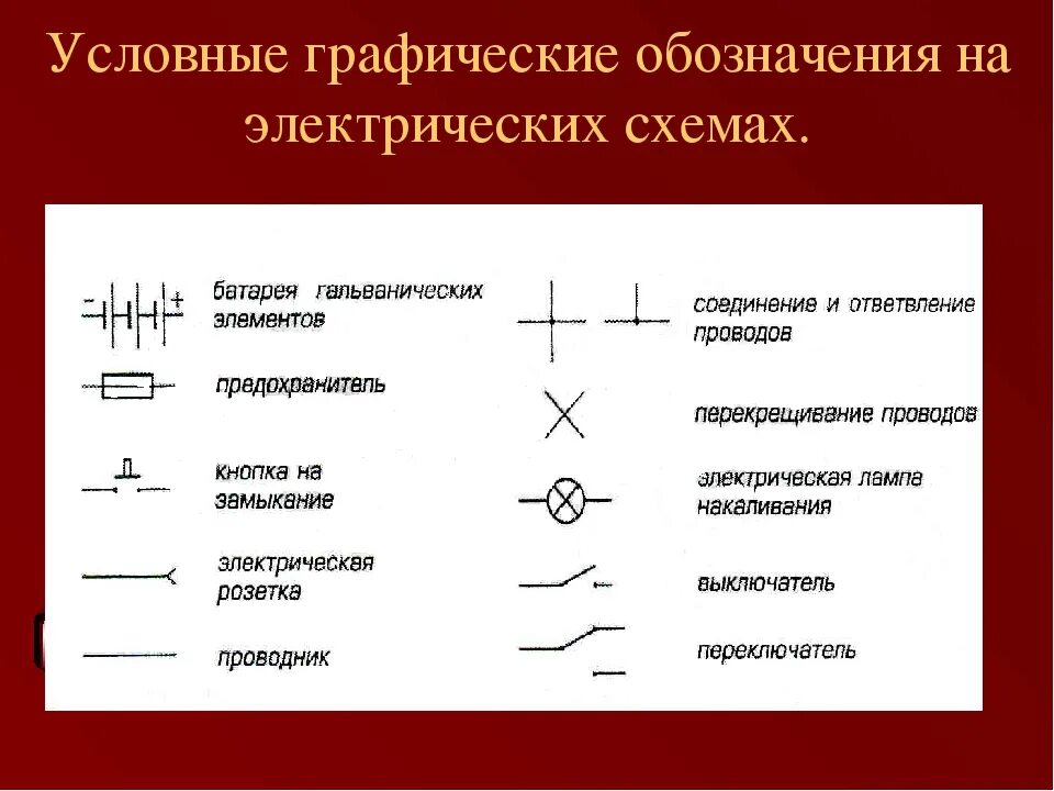 Провода на схеме электрической принципиальной Уго обозначения элементов схем