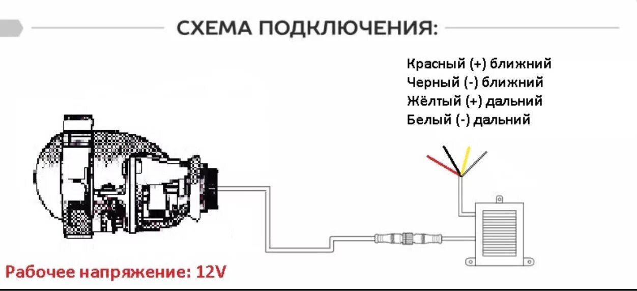 Провода подключения би лед линз Светодиодная BI-LED ЛИНЗА VIPER А1 4300К, (3,0) - Компания С ТРИ на DRIVE2