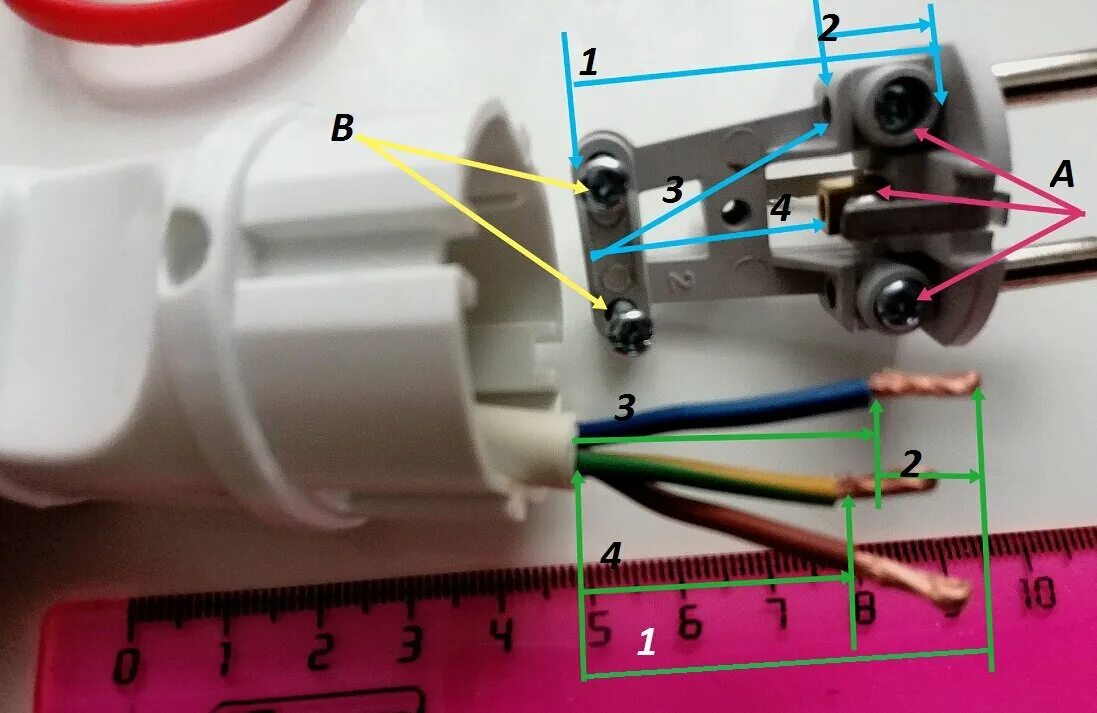 Провода в вилке по цветам как подключить Замена электрической вилки. Ошибки, которых можно избежать Женские руки в деревн