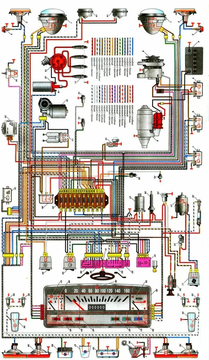 Проводка 21011 схема Электропроводка ваз 21: найдено 85 изображений