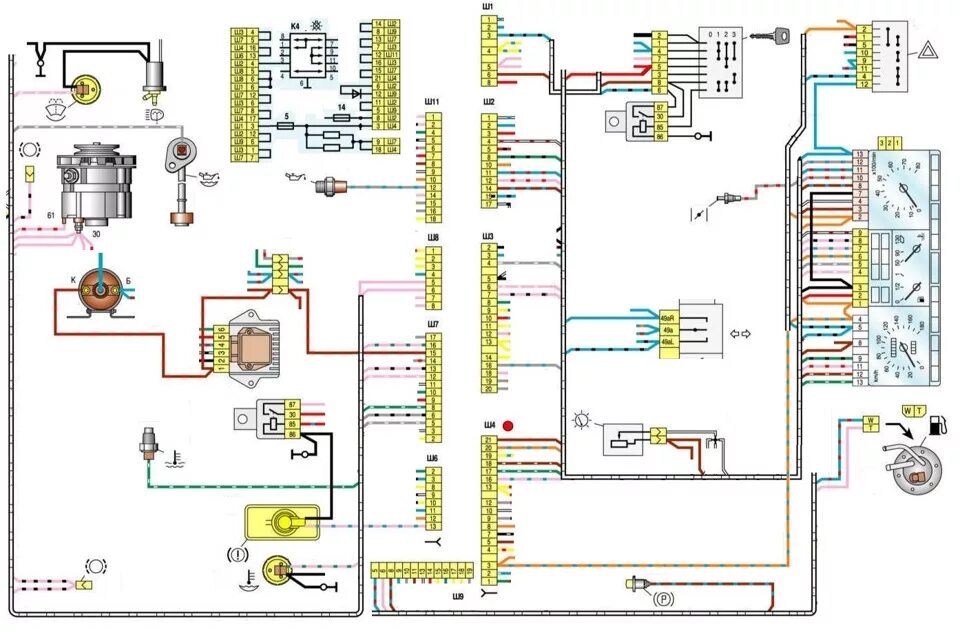 Проводка 21099 схема Как подключить уровень топлива на ваз 2109 с проводкой от ваз 2115 - фото - Авто