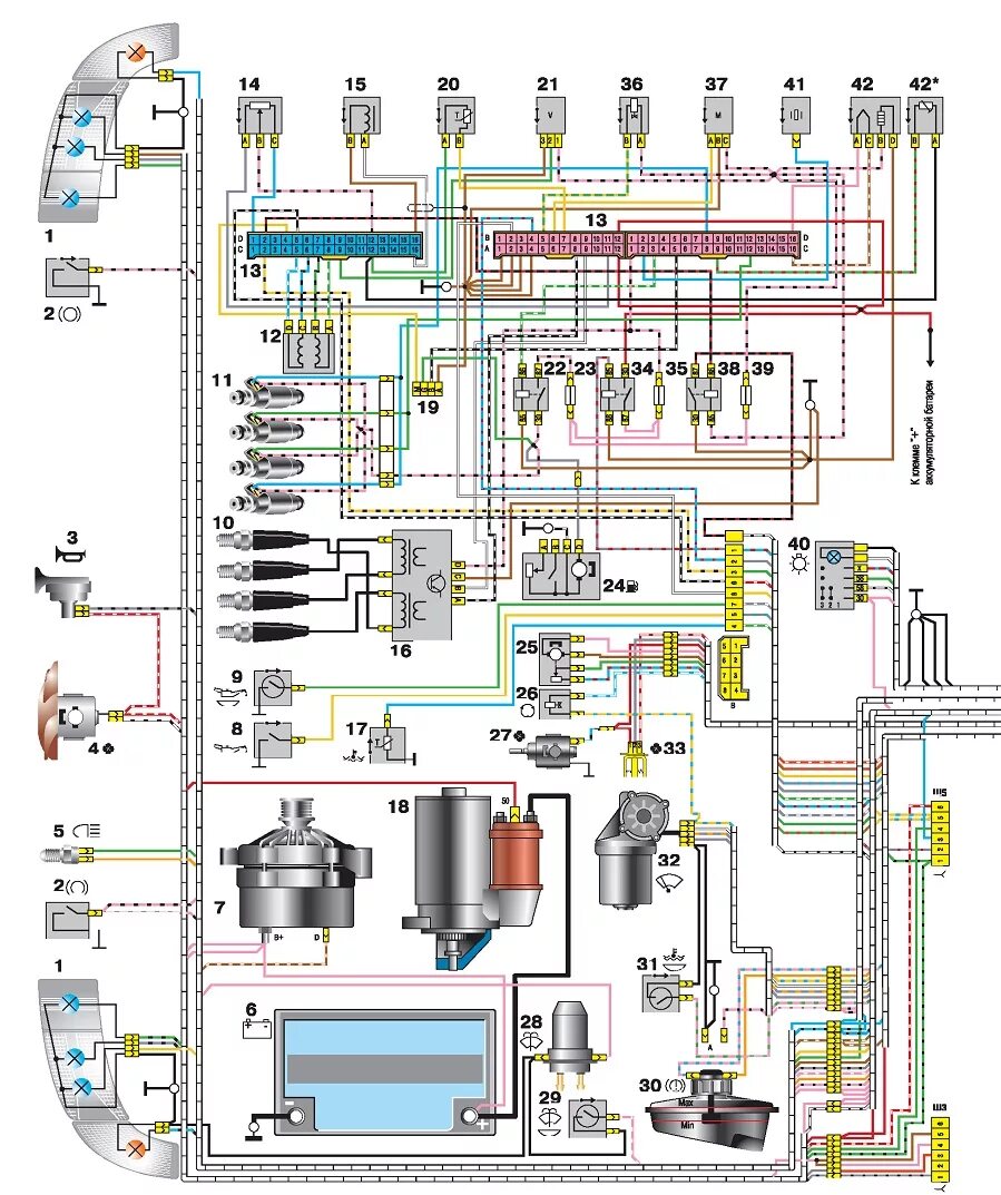 Проводка 2111 схема Лада ВАЗ-2110 (2111, 2112). Электросхемы