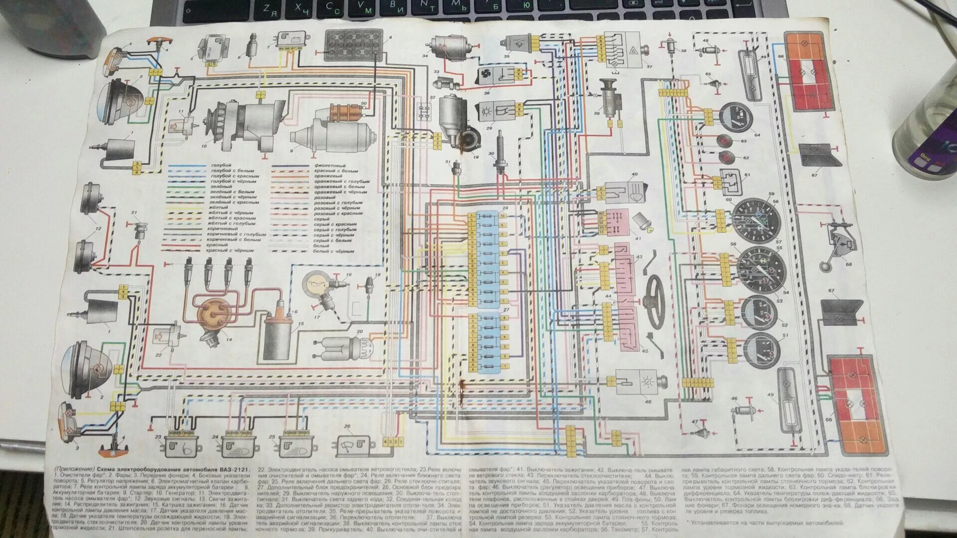 Проводка 2121 схема помогите постоянно горит лампочка указателей поворота на приборной панели - Lada